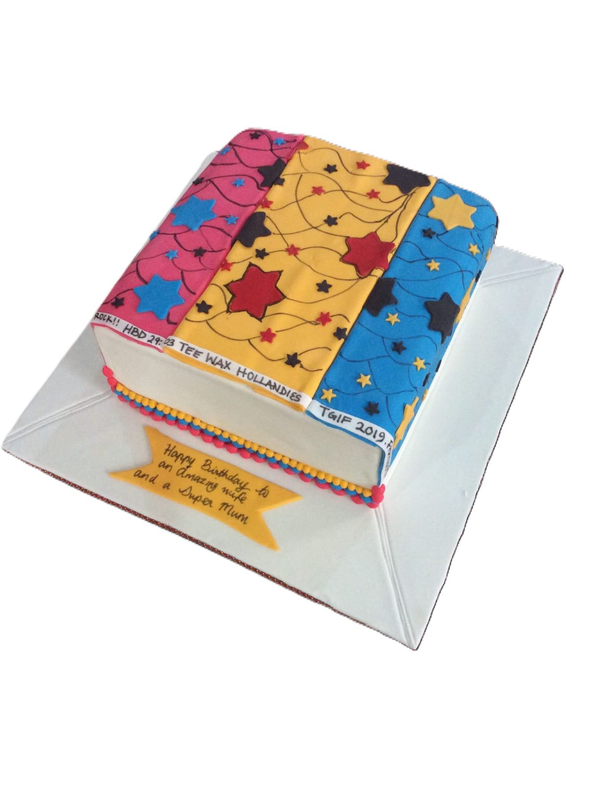 African Wax Print Inspired Cake