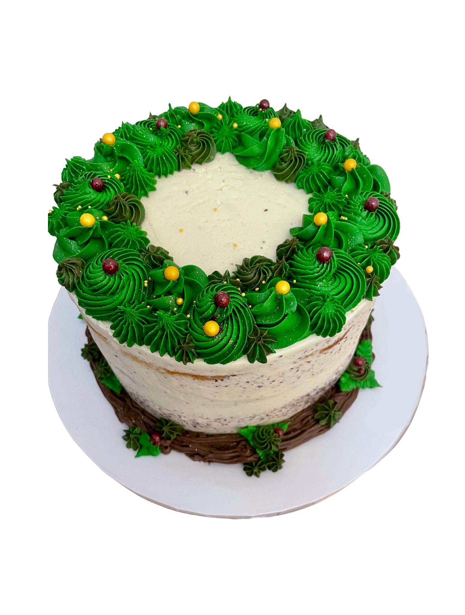 Christmas Wreath Buttercream Cake