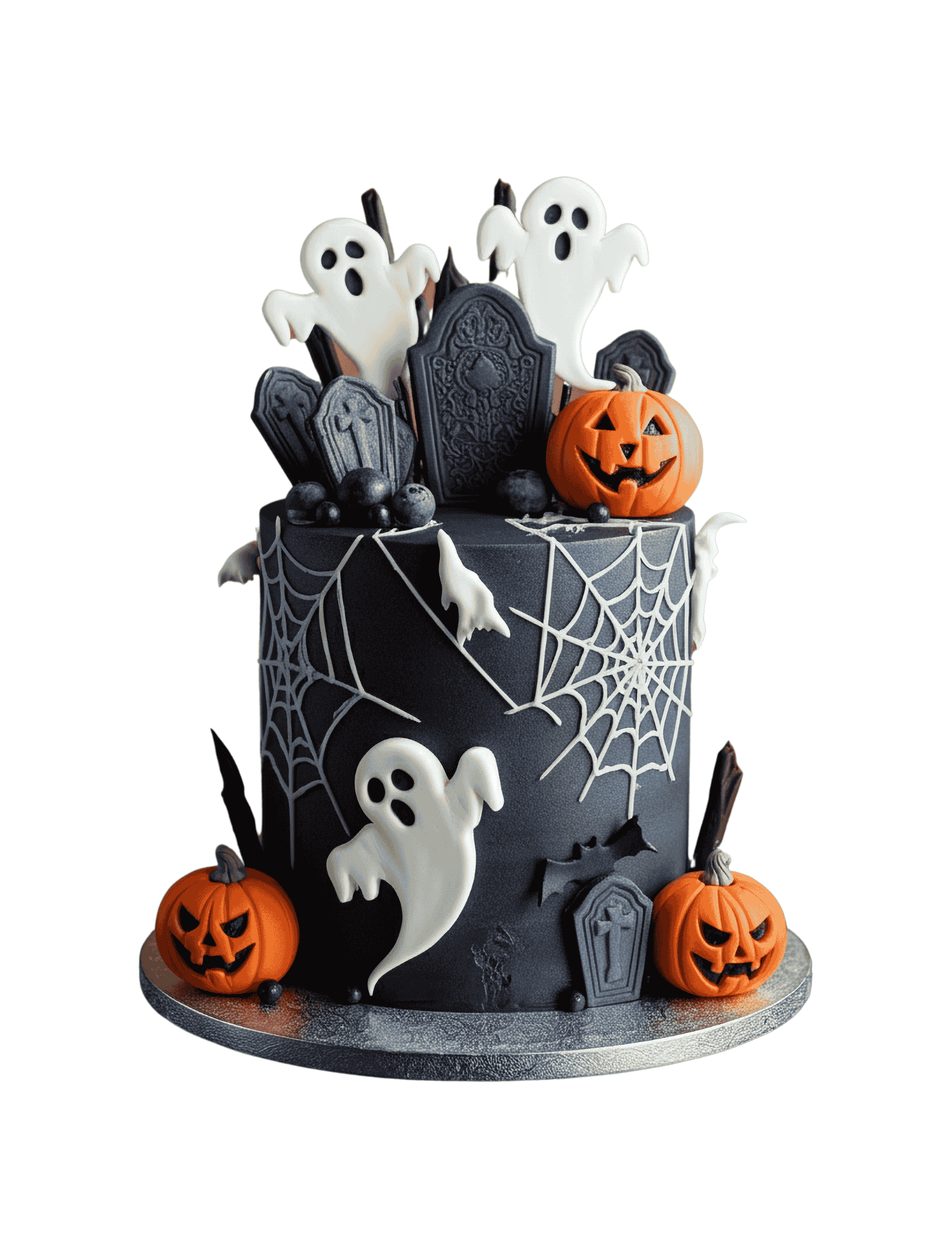 Haunted Graveyard Halloween Cake