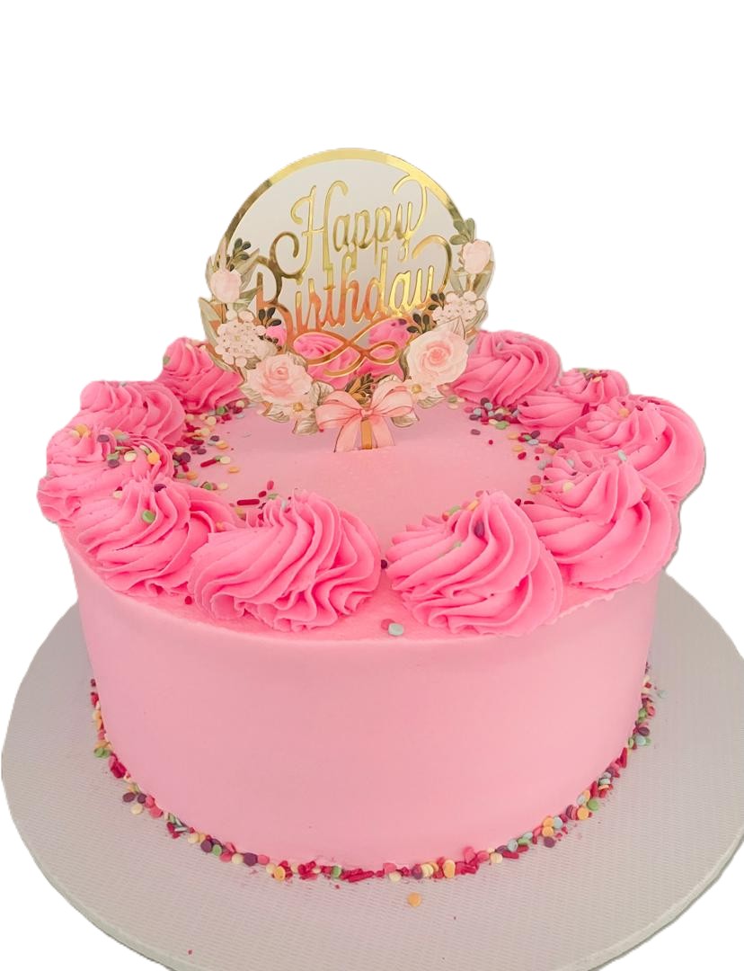 Pink Sprinkle Birthday Cake