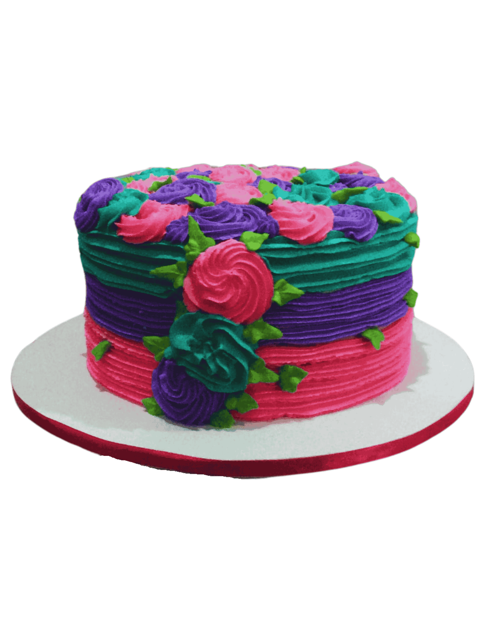 Piped Rossettes Cake