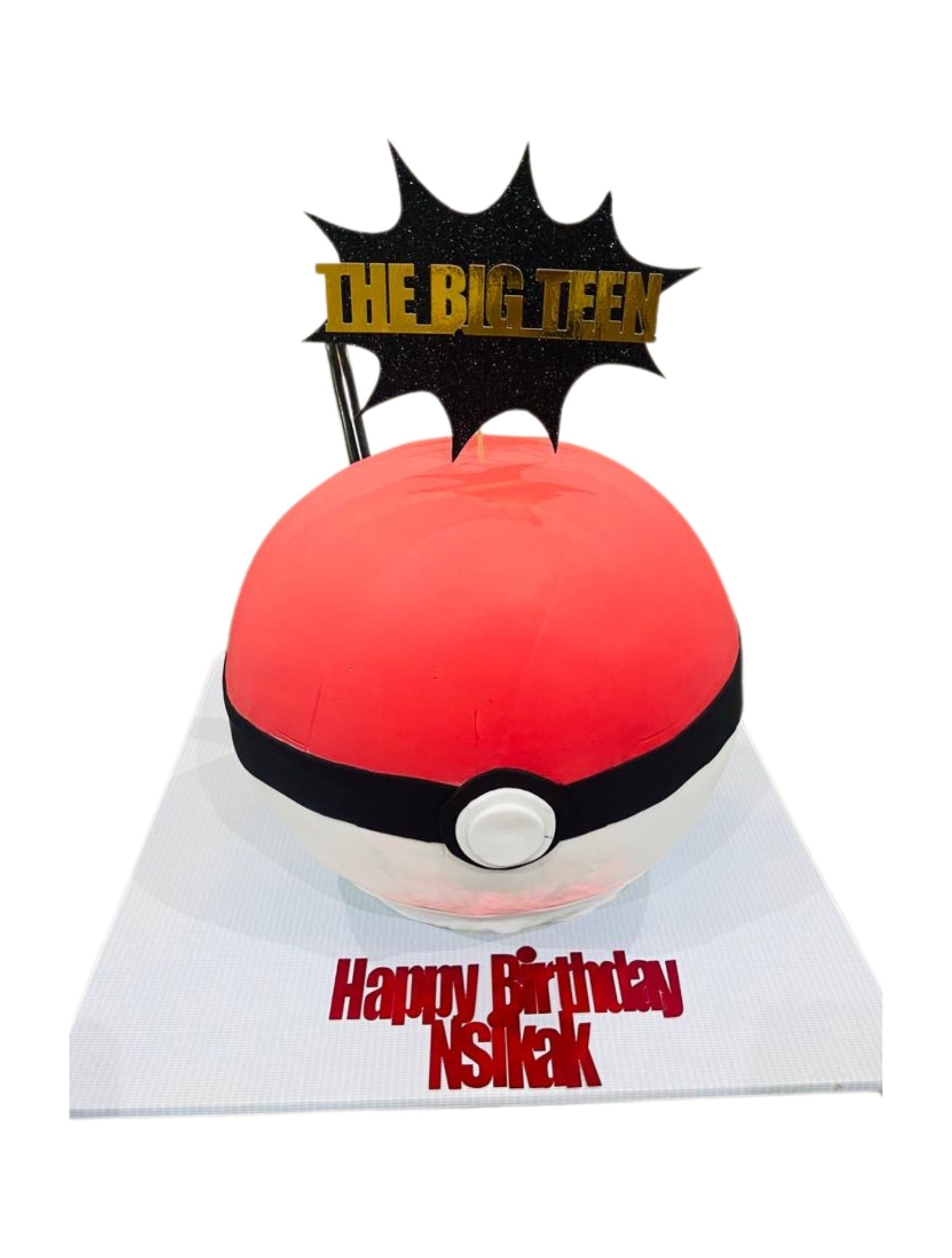 Pokéball-Inspired Birthday Cake