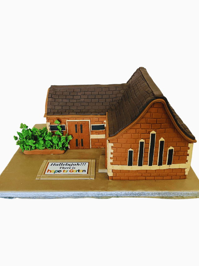 Sculpted Building Cake