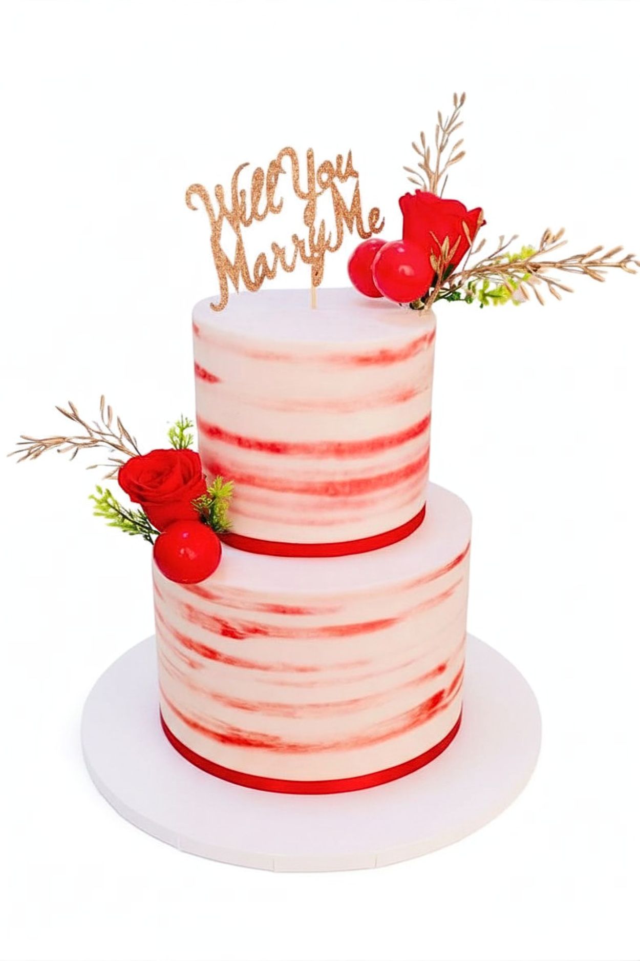 Tiered Wedding Proposal Cake