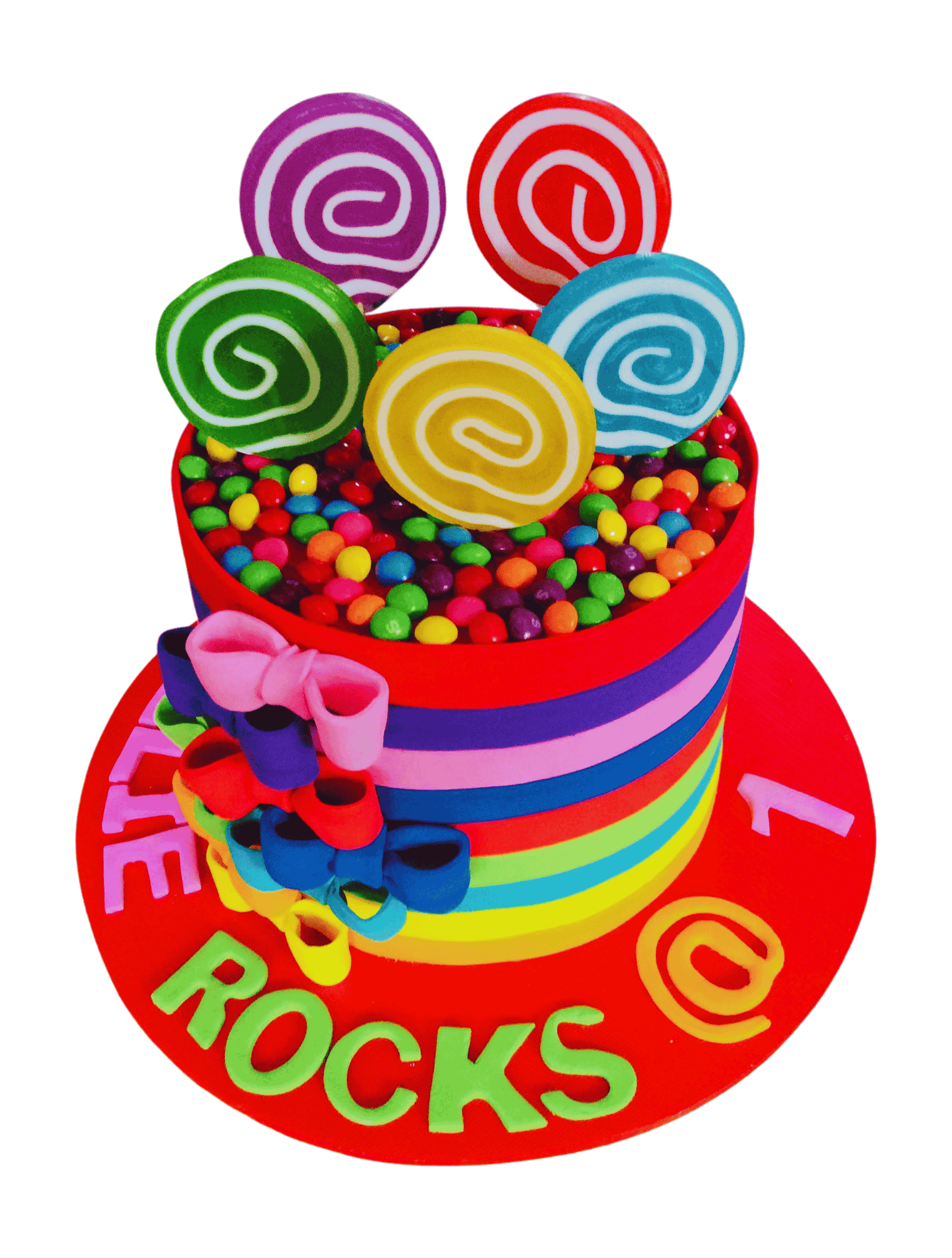 Beautiful Candyland Bows Cake