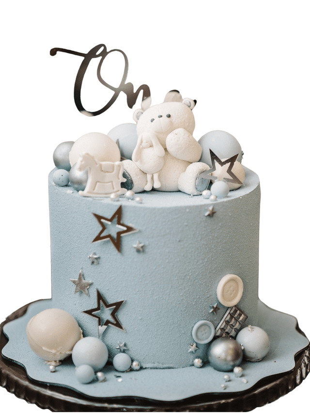 Blue Boys Birthday Cake