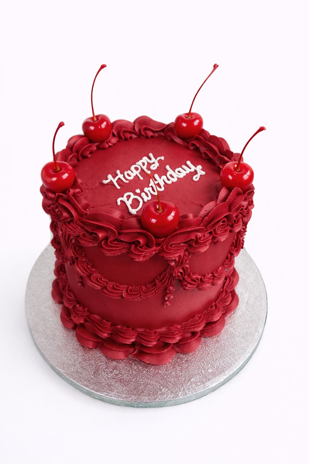 Burgundy Vintage Cake