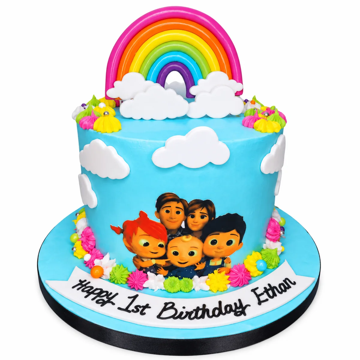 Cocomelon Inspired Rainbow Picture Cake