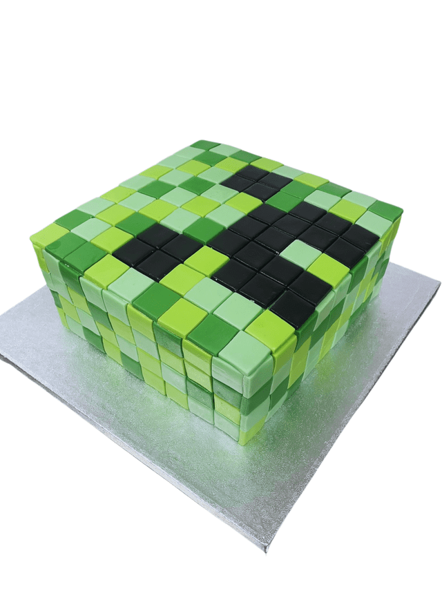 Green Minecraft Cake