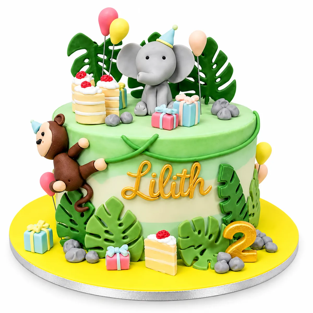 Jungle Animals Party Cake
