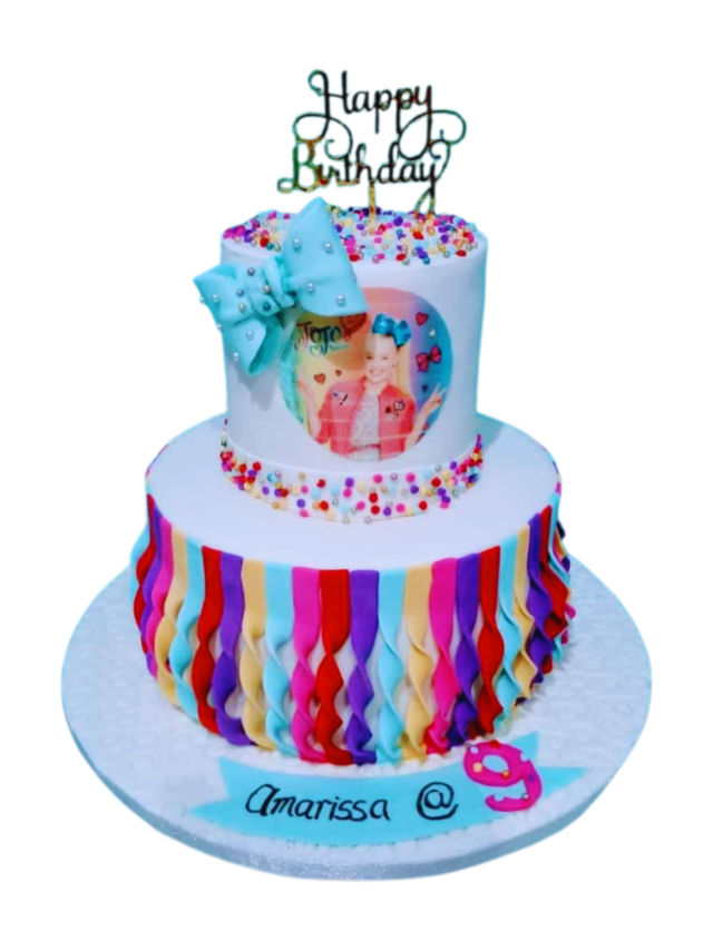 Pearls Swirls Bow Cake