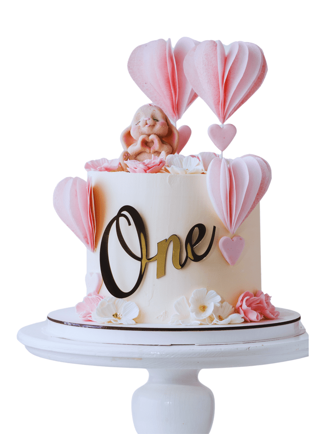 Pink 1stbirthday Cake