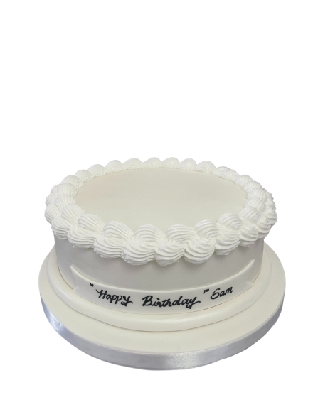 Plain Iced Fondant Cake