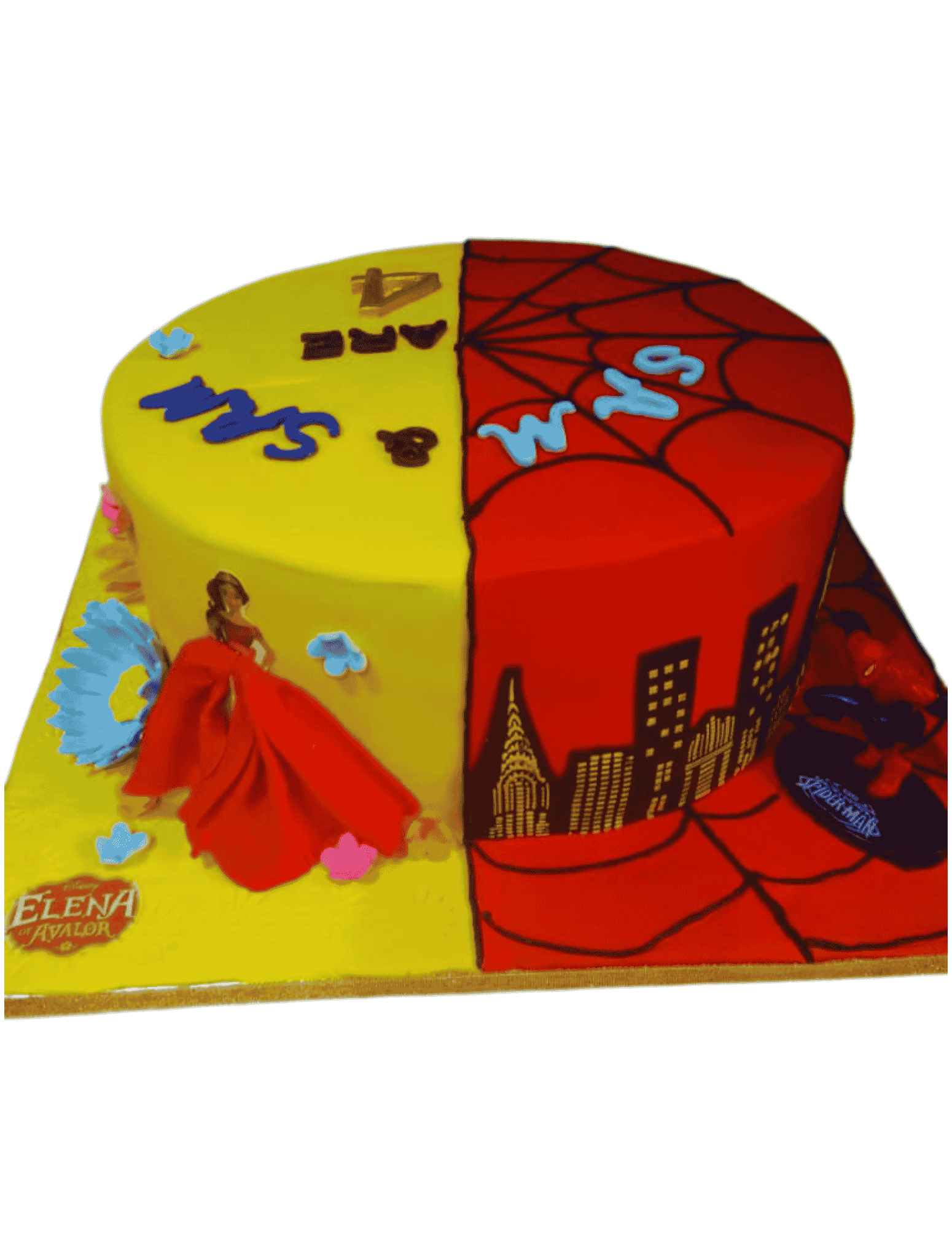 Princess Super Hero Dual Theme Cake