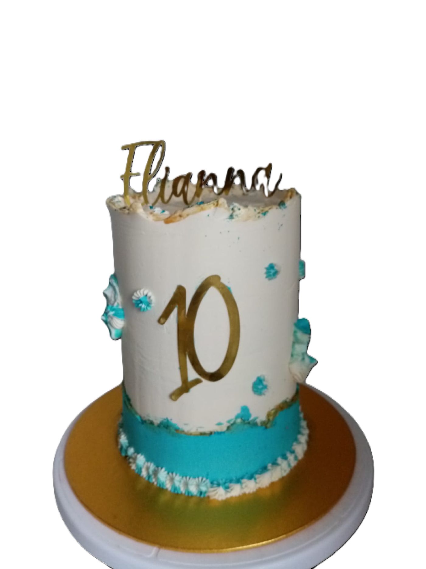 Tall Faultline Buttercream Cake